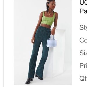 Urban outfitters plisse high rise flare pants